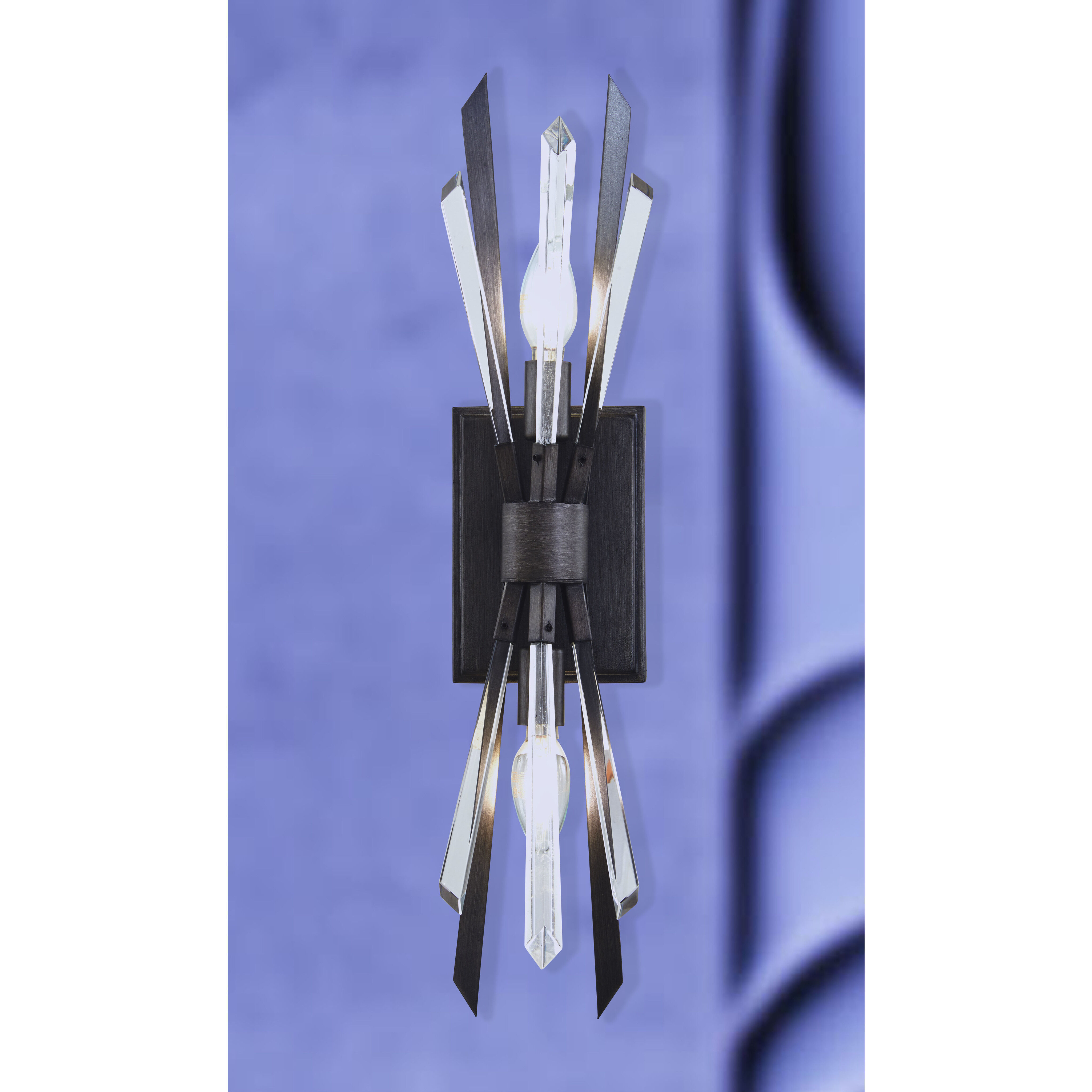 Elsa 2 Light 7 inch Midnight Graphite Wall Sconce Wall Light